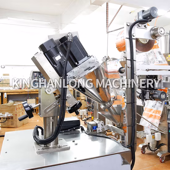 Automatic Vertical Auger Filler Form Fill Seal Seasoning Sugar Flour Matcha Tea Powder Milk Powder Sachet Wrapping Packaging Packing Filling Sealing Machine